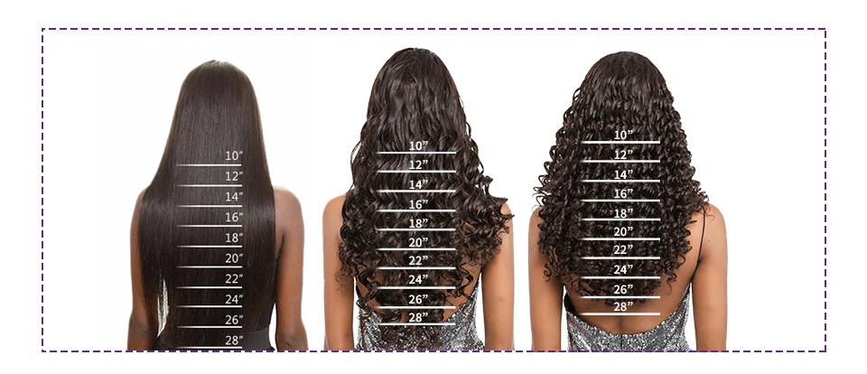 Pacotes de cabelo em linha reta com