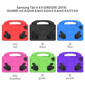 

For Samsung Galaxy Tab A 8.0 2019 T290 T295 SM-T290 SM-T295 Tablet Case Shockproof Kids Safe EVA Stand Full Body Cover+pen