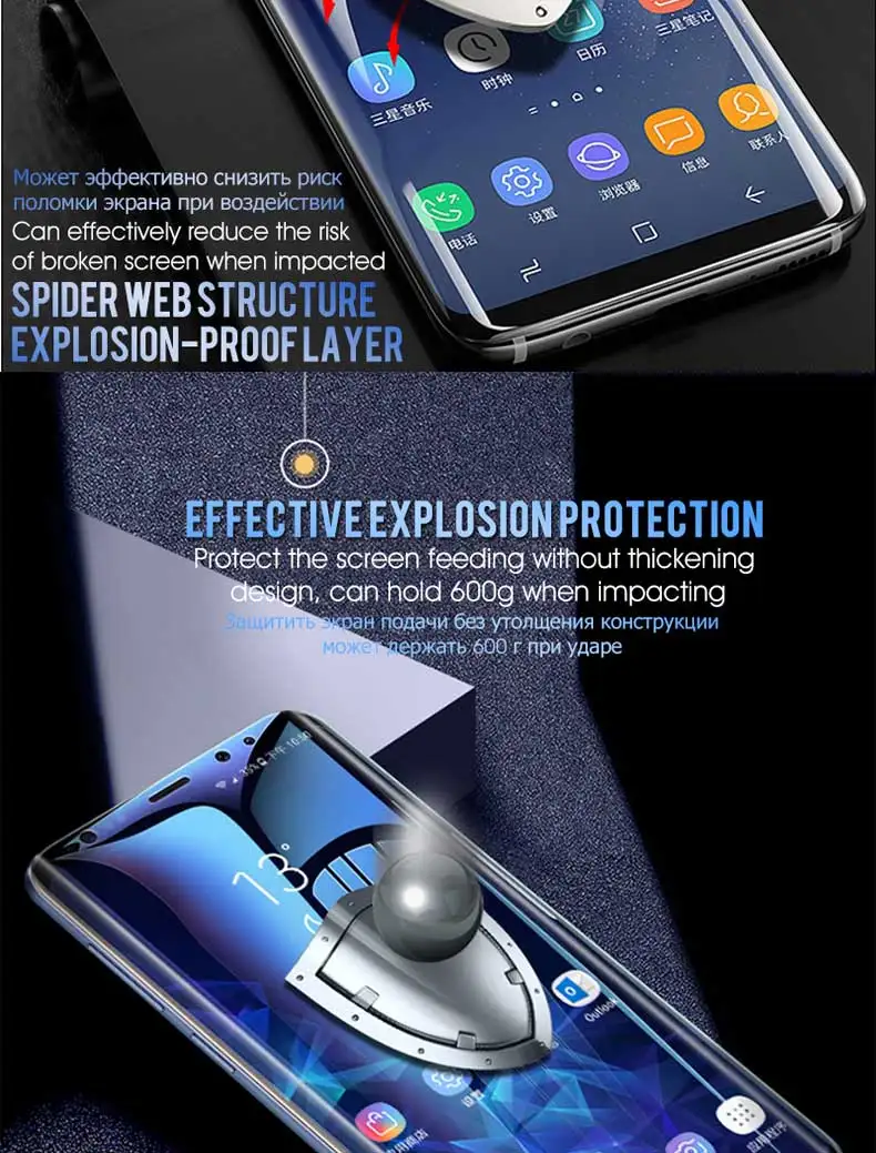 99D Гидрогелевая пленка для samsung Galaxy Note 8 9 S7 S10E S10 S9 S8 Plus S7 Edge защитная пленка не стекло