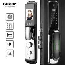 2021 HAISUNY Biometric Fingerprint Lock Password. IC Card, Key To Unlock WiFi APP Smart Lock Electronic Door Lock Digital Lock