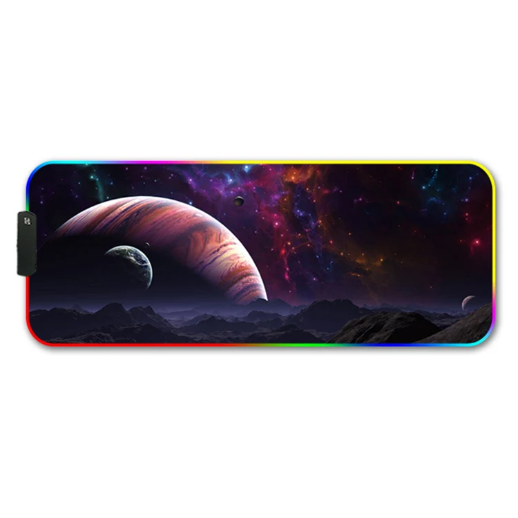 Игровой коврик для мыши RGB большой коврик для мыши 80*30 см большой коврик для Мыши Компьютерный коврик для мыши светодиодная подсветка поверхность Mause коврик для клавиатуры Настольный коврик - Color: Type 1 Star Sky