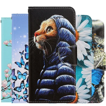 

Fashion Flower Leather Flip Cover For iPhone 11 Pro Max Xr X Xs Max 8 7 6 6S Plus 8Plus Wallet Case Butterfly Cat Card Holder