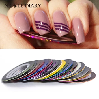 

1 Roll Gold 3D Nail Sticker Stripe Lines Nails Stickers Adhesive Striping Tape Nail Art Stickers Decals Rose Gold Silver