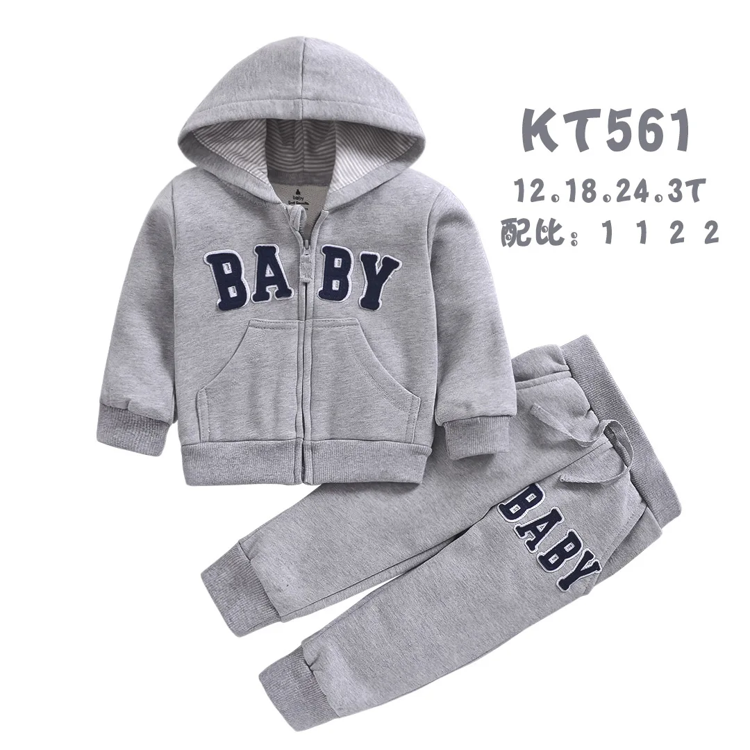 KT561 HereNice/Детский комплект из двух предметов для маленьких мальчиков и девочек; розовый, красный; сезон осень-весна-зима; толстовка; одежда с капюшоном - Цвет: KT561