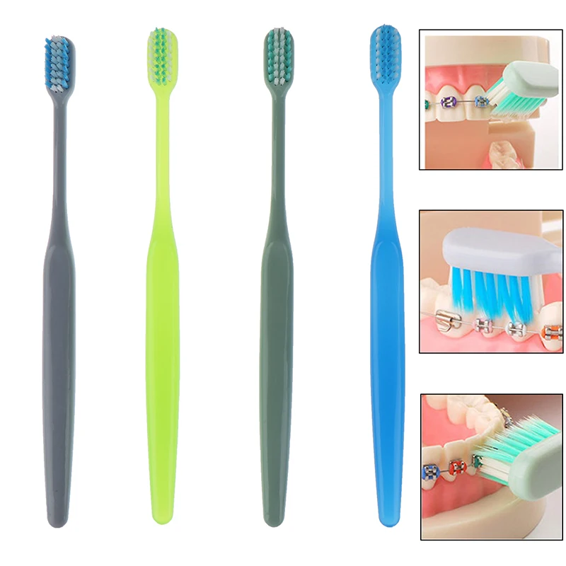 U образная Ортодонтическая зубная щетка с мягкой щетиной ортодонтийная Скоба
