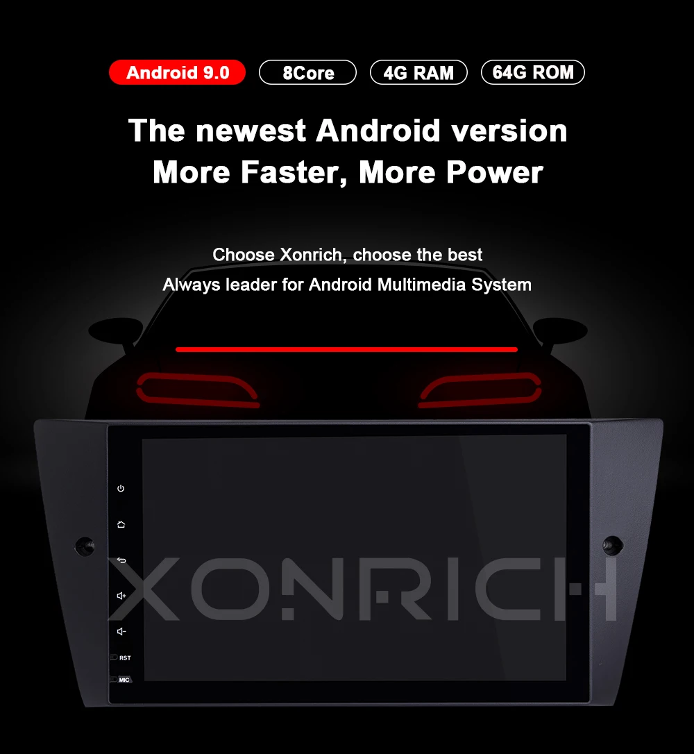 Cheap IPS DSP 8 Core 1 Din Android 9.0 Car Stereo Multimedia Player For BMW E90/E91/E92/E93 Radio Navigation GPS DVD head Unit 4+64GB 4