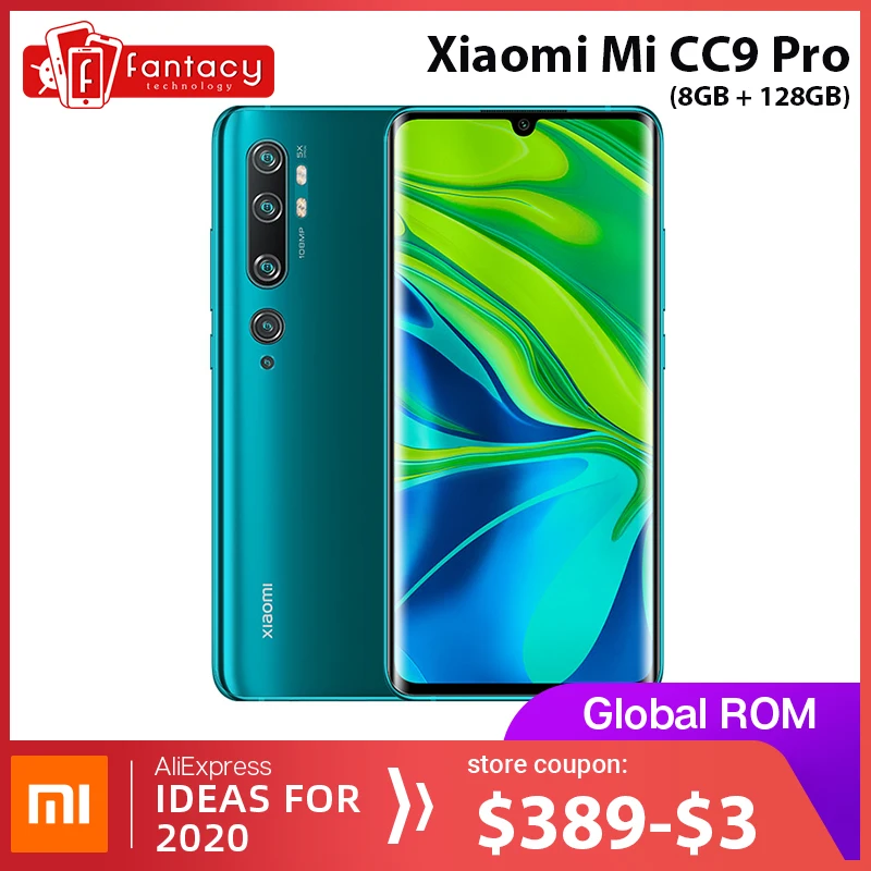  Global Rom Xiaomi Mi CC9 Pro 8GB RAM 128GB ROM Snapdragon 730G Phone 108MP Penta 5 Cameras 6.47'' A