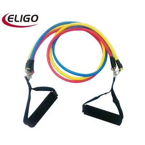 

Three-in-one puller resistance group stretching training rubber expansion tube Pilates gym elastic rope