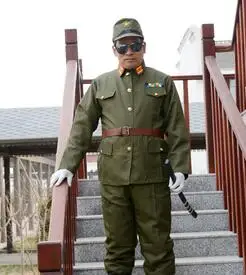 Японский Императорский полицейский традиционный Винтажный Зеленый костюм сценический драматический шоу такими Военная Униформа японский военный костюм - Цвет: Japanese officer
