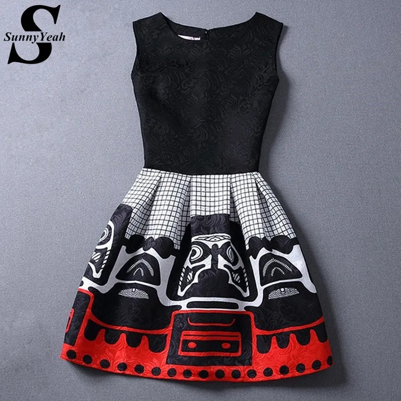 

Women Summer Dress 2019 Vestidos Mujer Black Elegant Party Dress Female Mini Sexy Print Casual Dresses Ladies Robe Femme