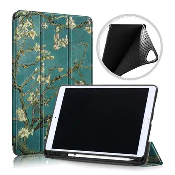 

For iPad 7th Generation Case 2019 10.2" Soft TPU Back folio Tablet Cover with Pencil Holder Auto Wake/Sleep For iPad 10.2 Case