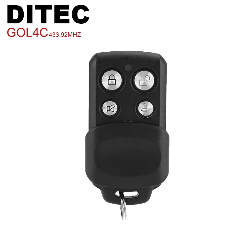 DITEC garage door remote control GOL4C 4 channel handheld transmitter 433.92MHz fixed code remote-controlled keycahin for gate |