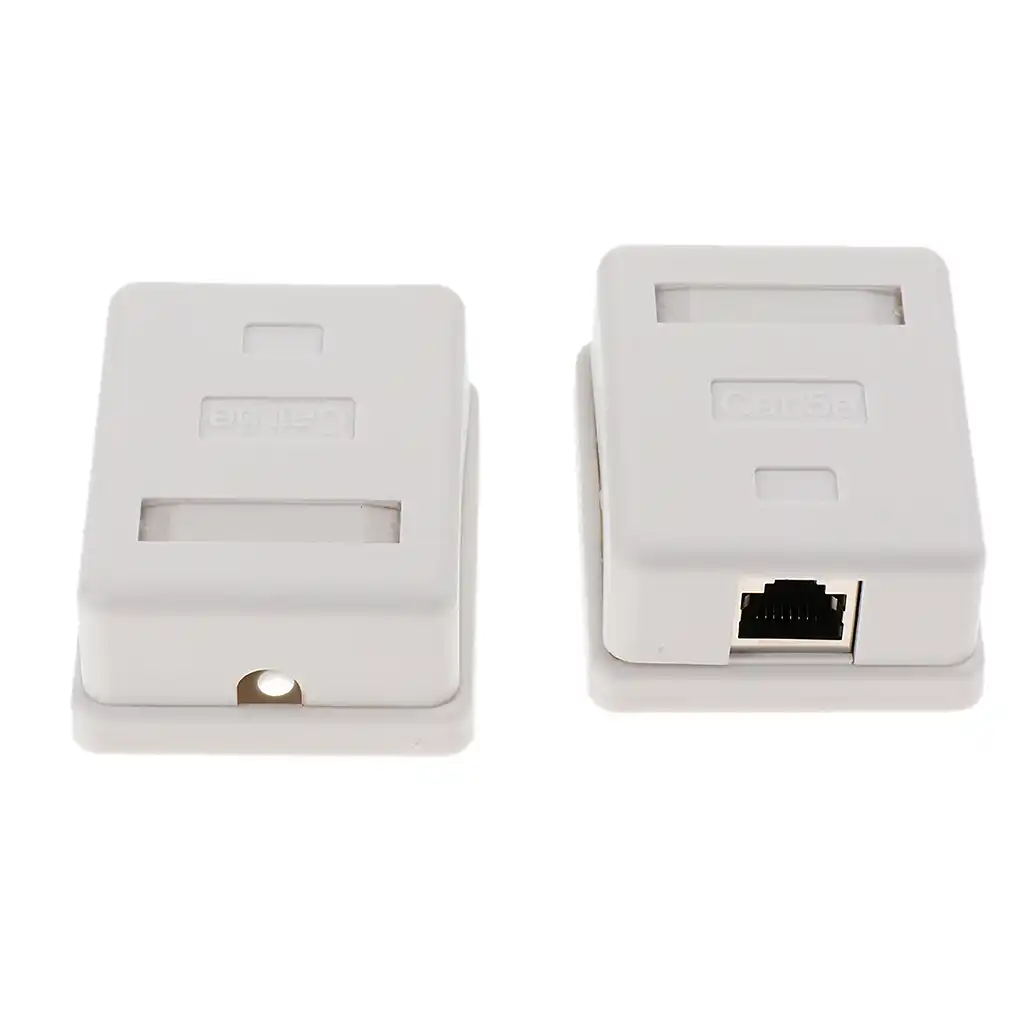 2 X Cat5e Однопортовый разъем для поверхностного монтажа RJ45 лицевая панель