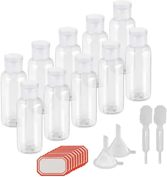 

metable 30 Pcs 50ml Travel Bottles with Flip Caps Set for Toiletries Liquid Containers Air Flight Lotion Shampoo Conditioner