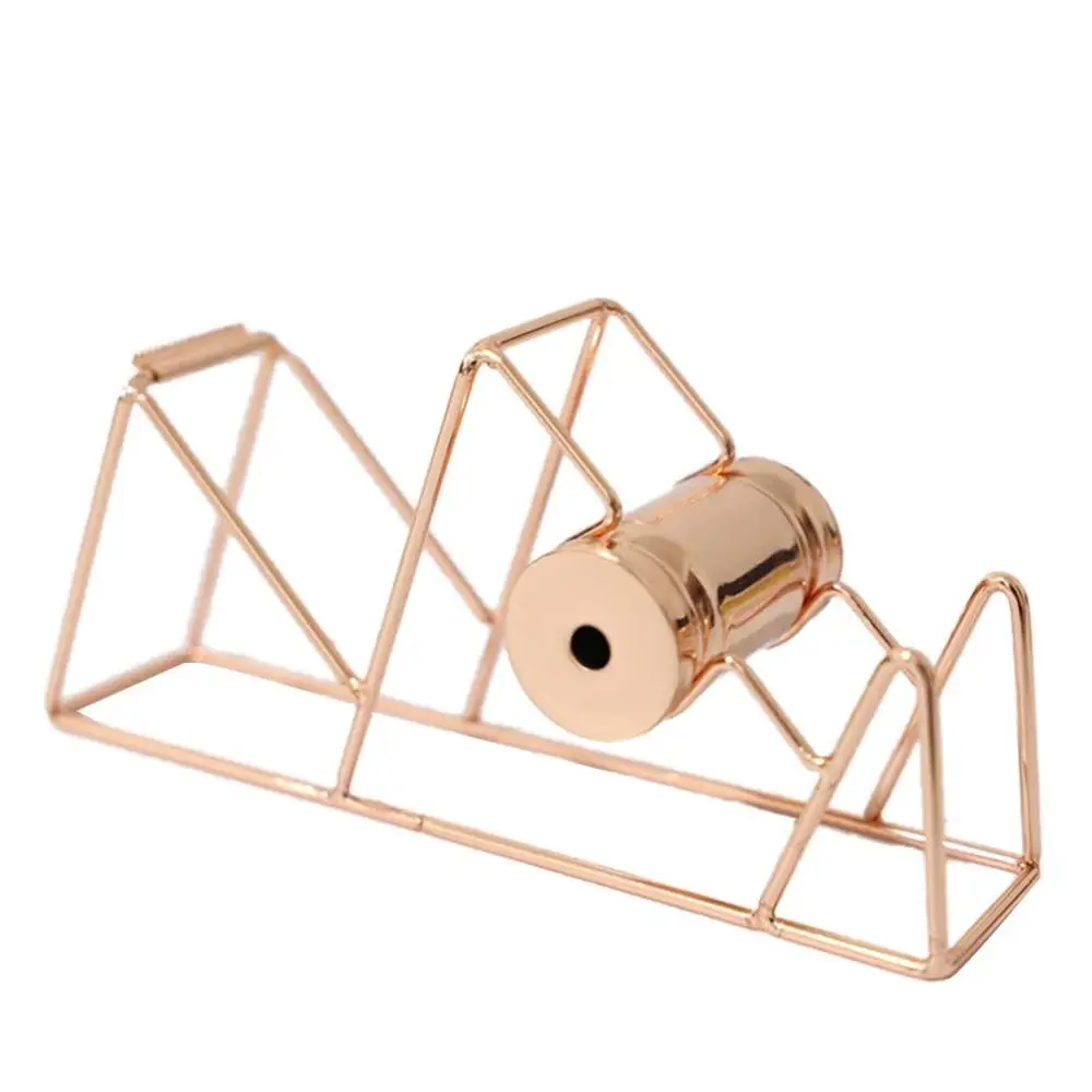 A Metal rose gold Tape Cutter Washi Tape Storage Organizer Cutter Stationery Office Tape Dispenser Office Supplies - Цвет: A