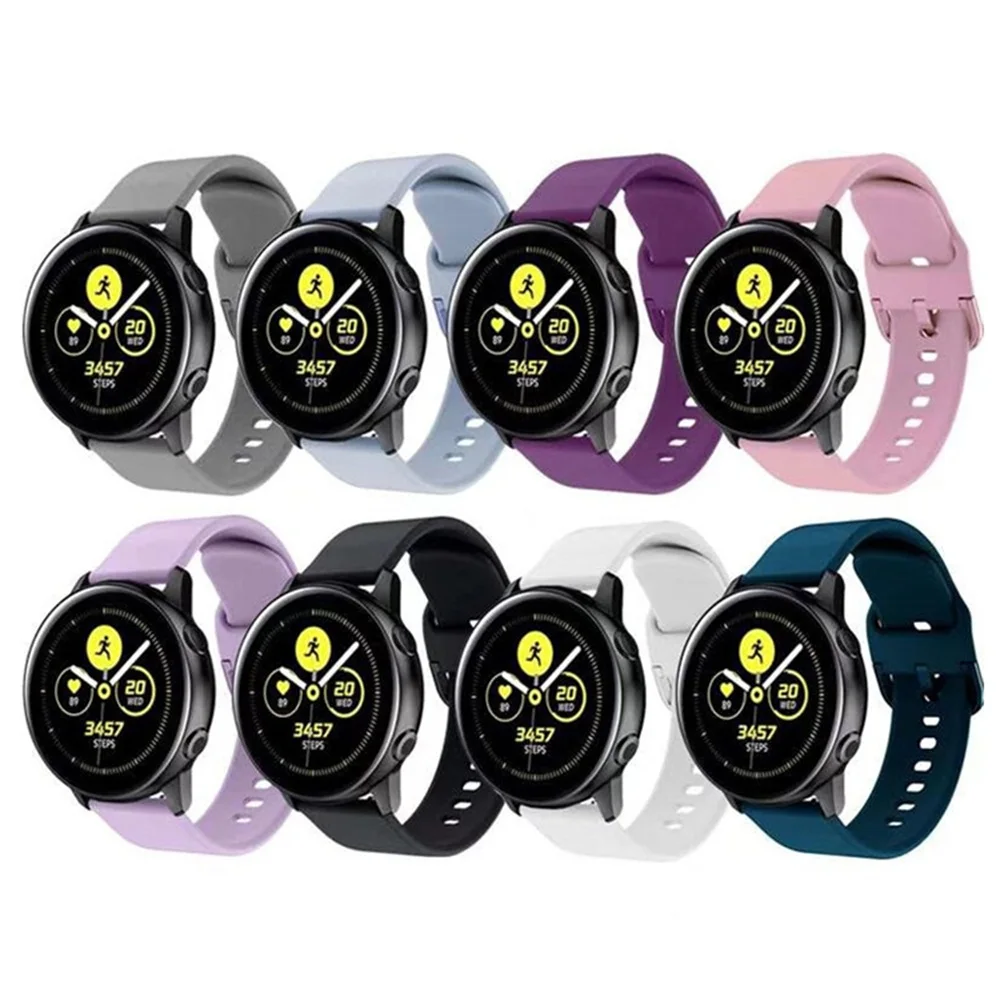 Силиконовый оригинальный спортивный ремешок для Galaxy Watch Active Smart Samsung 42 мм сменный