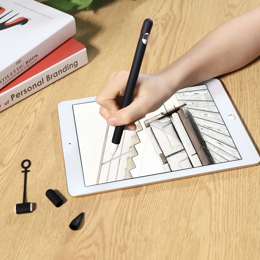Для Apple Pencil 1 крышка Держатель/перо крышка/кабель адаптер трос для iPad Pro Touch Pencil наборы силиконовый чехол стилус аксессуары