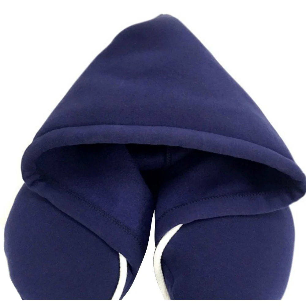 U-Shaped Car Neck Hoodie Pillow Travel Neck Support Headrest Cushion Soft Cushion Hoodie Pillow Car Flight U Shaped Pillow