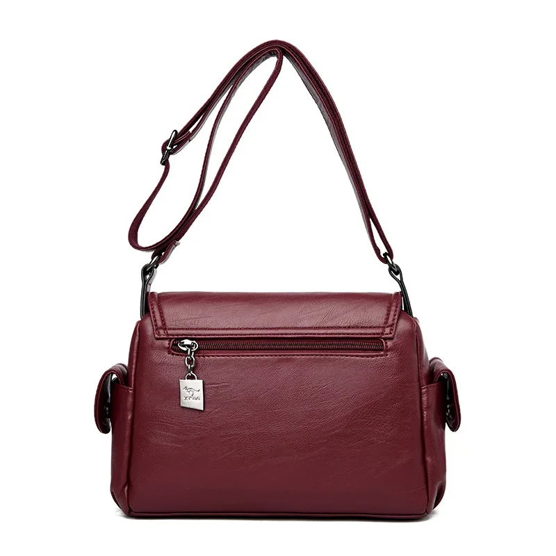

Middle-aged WOMEN'S Bag Mommy Bag 2019 New Style Korean-style Soft Leather Shoulder Bag Casual Middle-aged Shoulder Bag