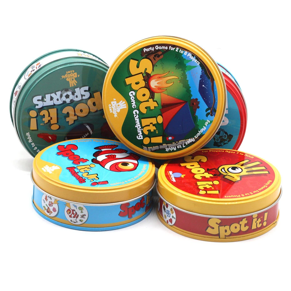 Настольные игры Spot для детей, товары для игр, английская версия, самые классические настольные карты, игра Spot Find It, игровые аксессуары