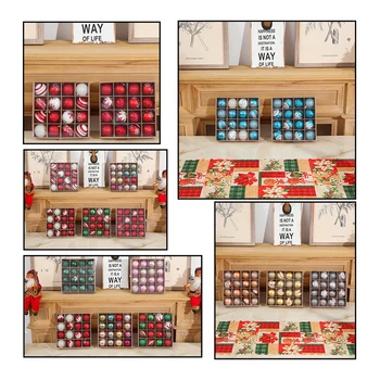 

Christmas Tree Pendant Christmas Supplies Gift Decoration Ball 6cm16 Boxed PVC Christmas Ball Decoration Pendant Color Ball