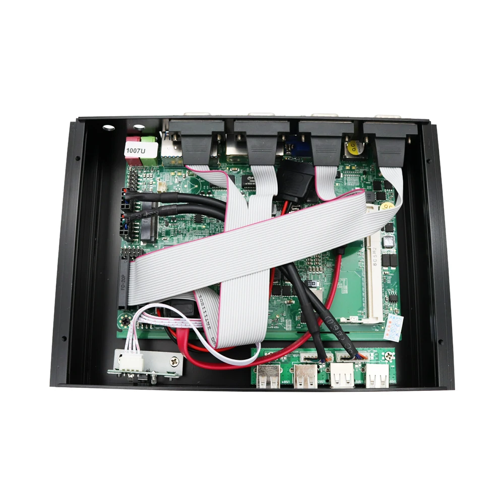 Безвентиляторный мини ПК Windows XP/7/8/10 Intel Core i5 3317U 1007U 2 * Lans 4 RS232 COM промышленный