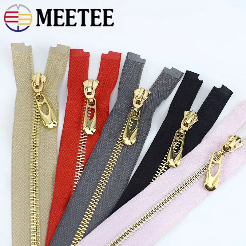 1/2 шт Meetee 85 см 5# Металлические молнии Авто замок open-конец молнии для куртки пальто DIY сумки Швейные аксессуары для художественного оформления