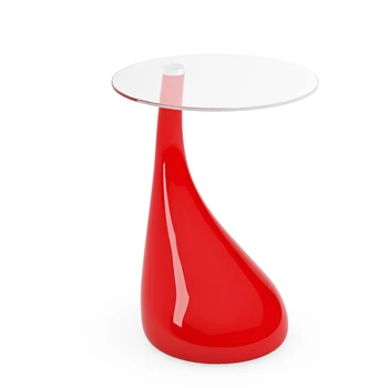 

Panana High Gloss Side End Lamp Coffee Table / Glass Hour Side Coffee Table Glass Table Red Ship to Europe Fast delivery