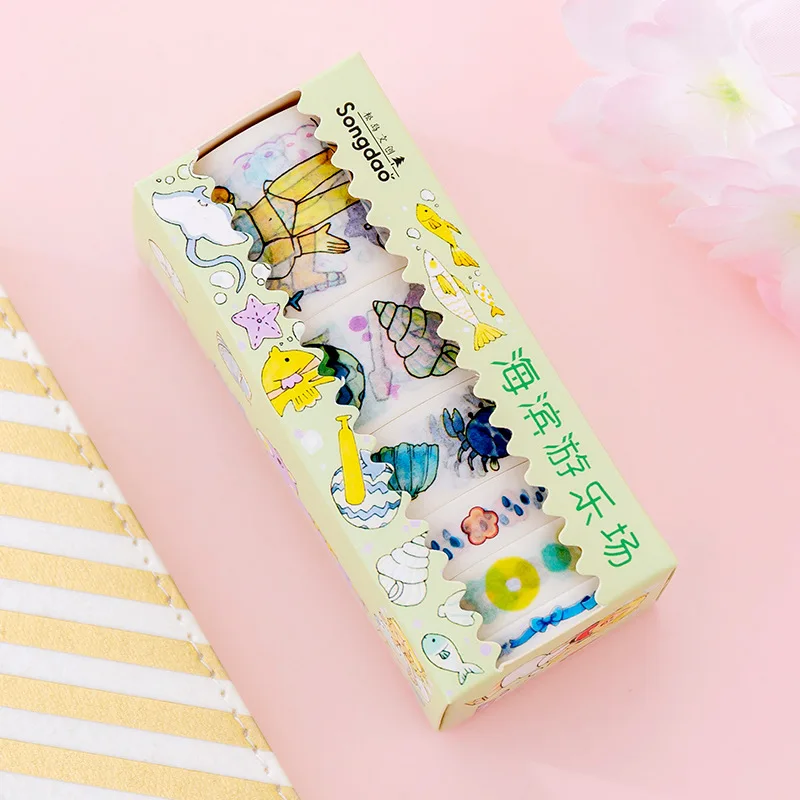 Girl daily life series Bullet Journal Washi Tape set cute Decorative Adhesive Tape DIY Scrapbooking Sticker Label Stationery - Цвет: 8