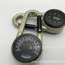 Открытый профессиональный компас портативный многофункциональный металлический висящий альпинистская Пряжка за двойным с термометром