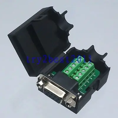 DHL/EMS 50 комплектов разъем DB9 9pin jack pin Terminal Клеммная плата пластиковая крышка solderless nut-C1