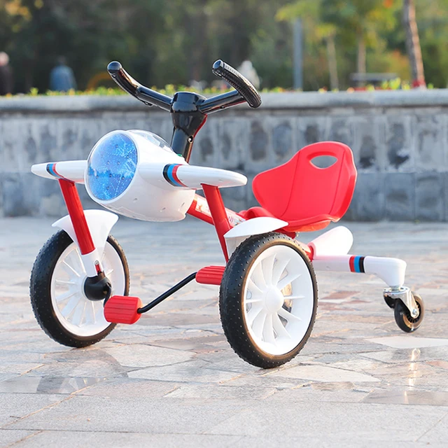 Children's Pedal Drift Toy Car Airplane Head Children's Tricycle Pedal Three-wheeled Square Yo-yo Baby Bicycle  Toddler Car 1