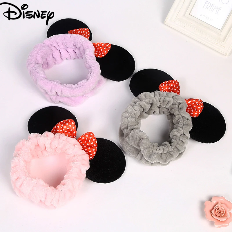 Модная женская повязка для волос Disney Minnie милая с бантиком Красивая макияжа