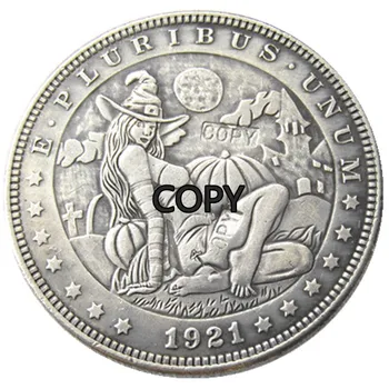 

US Hobo 1921 Morgan Dollar Hand Carved Creative Copy Coins