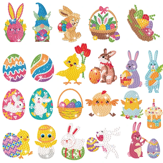 Happy Easter DIY 5D Easter Diamond Painting Crafts Cross Stitch