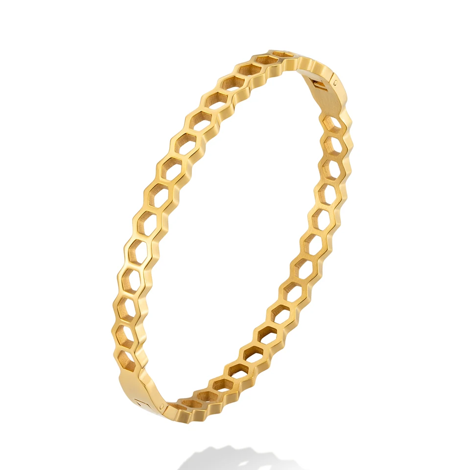 21K Yellow Gold AU Finja Rhodium Baby Bangle