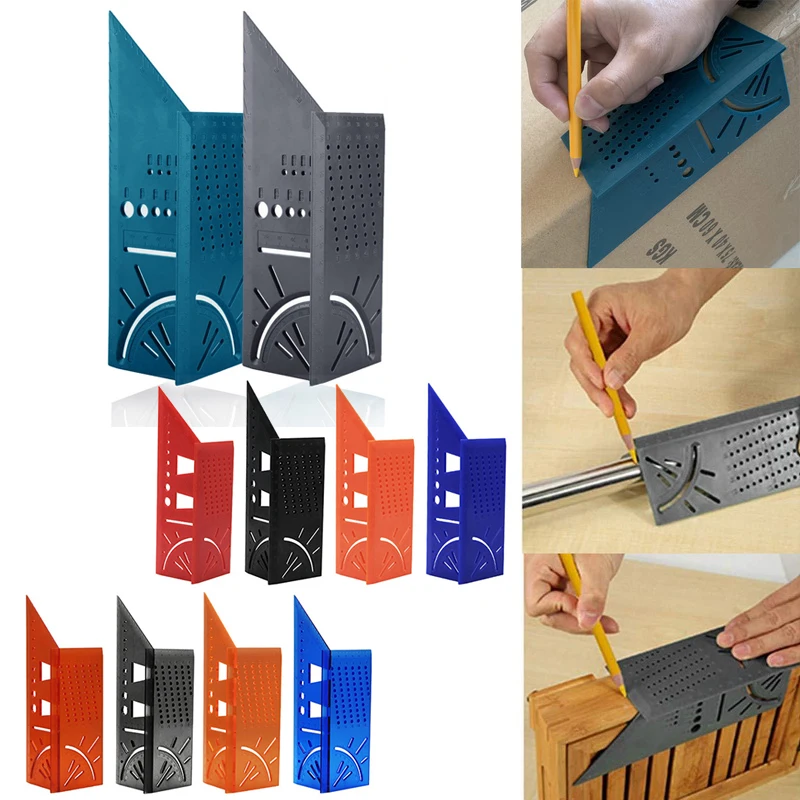 

3D Angle Measuring Square Woodworking Scribe Measuring Ruler Measure Tool with Gauge and Ruler 1Pcs