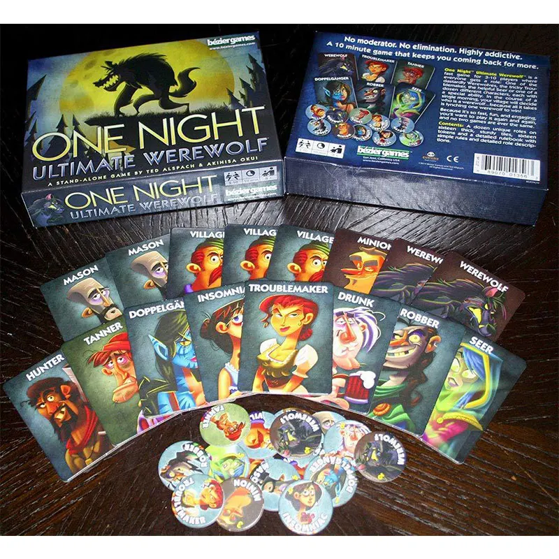 Английская версия карточная игра One Night Ultimate оборотень инопланетянин настольные игры оборотни обучающая игрушка