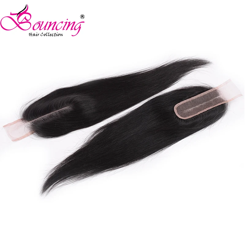 

Bouncing Hair Kim K Straight 2x6 Lace Closure Natural Black Swiss Lace Brazilian Remy Human Hair for Women Free Shipping
