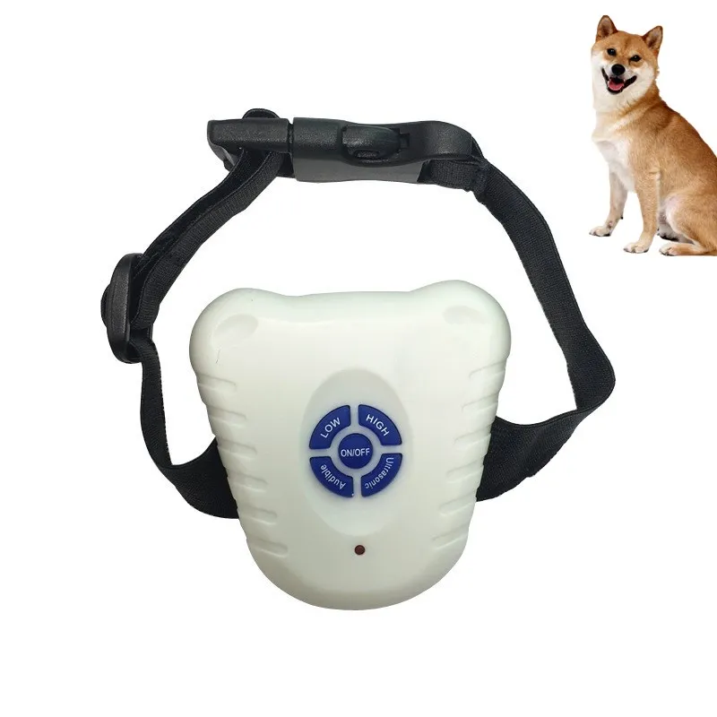 Collar ultrasónico ajustable para perros, dispositivo de entrenamiento antiladridos para dejar de ladrar