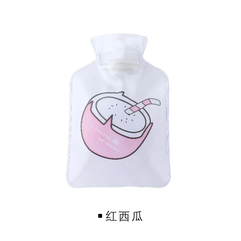 Red watermelon 2360 прозрачная сумка для горячей воды с мультяшным рисунком, зимняя теплая сумка для воды, Студенческая портативная мини-сумка для воды, теплая ручная сумка - Цвет: Red watermelon