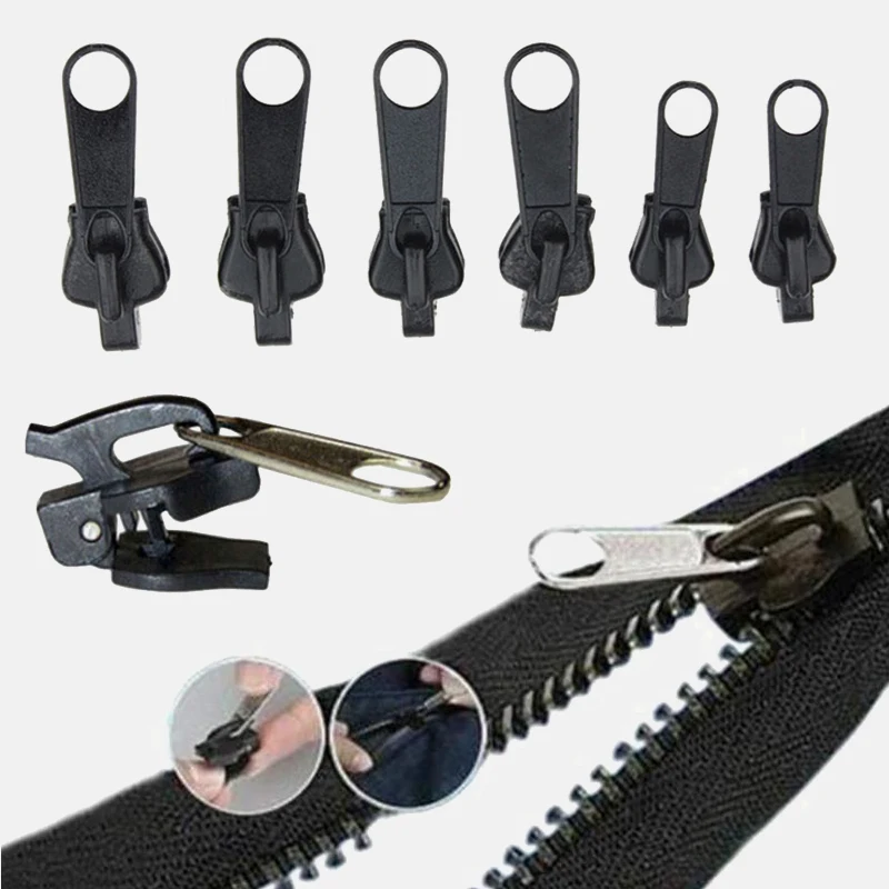 6pcs Fix Zipper Zip Slider Rescue Instant Repair Fix Zipper Repair