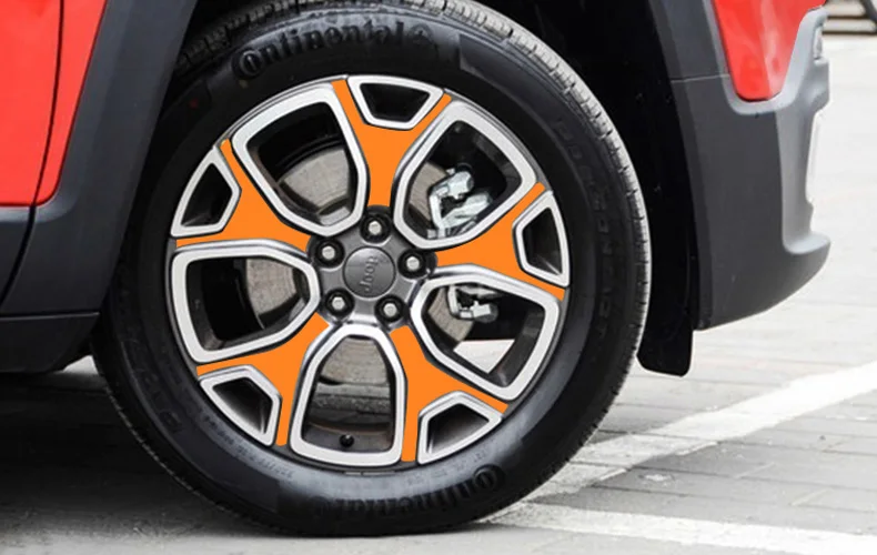 Для Jeep Renegade обод для ступицы колеса 3m Стикеры черного цвета для стильного дизайна автомобиля аксессуары