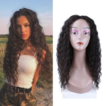 

Blice Long Synthetic Natural Wave Middle Part Lace Wig Natural Looking Hand Line for Women African American Mixed Hair Wigs