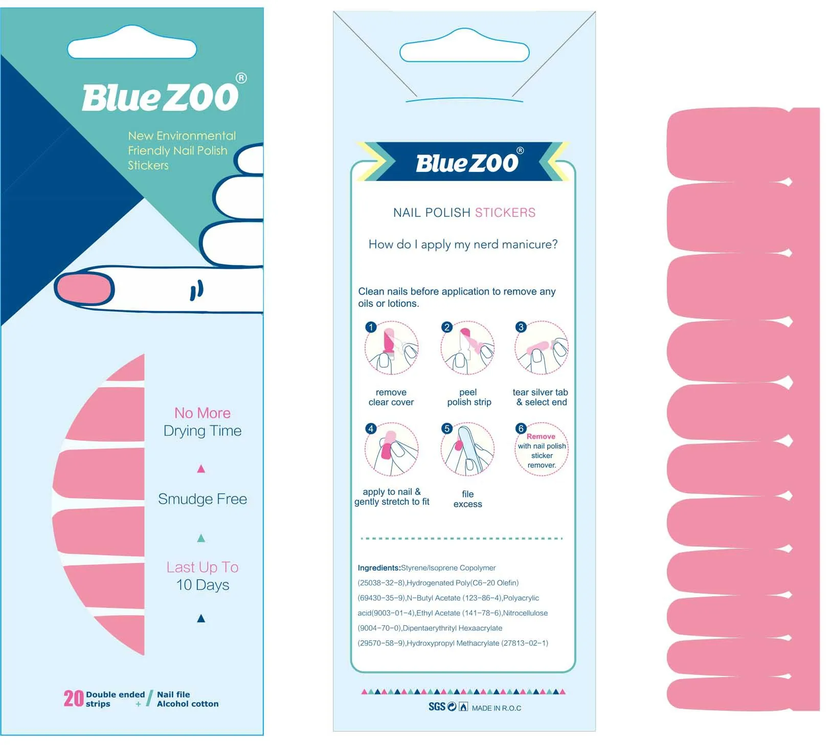 BlueZoo Дизайн Ногтей Полное покрытие стикер s сплошной цвет серия Дизайн настоящие наклейки для ногтей декоративные Стикеры