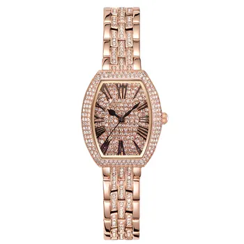 

2020 New Davena Full Diamond Steel Band Bracelet Watch Woman Quartz Watch Ladies Dress Watches Brand Rose Gold Clock Waterproof