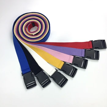 

120cm Adjustable All-Match Belt Girls Boys Unisex Korean Style Canvas Belts Plastic Buckle Waistband Solid Color Long Belt