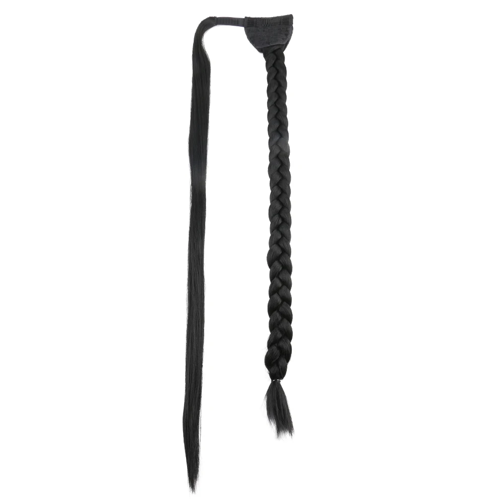 Jumbo Pre Braided Ponytail 90cm 36inch Long Black Brown Burgundy Blonde Ombre Color Wrap Around Box Braids