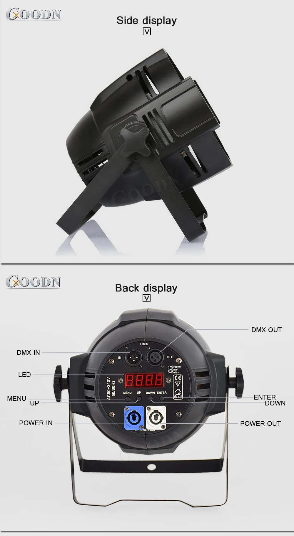 Par led rgbw dmx wash 54x3w RGBW полноцветный светодиодный светильник
