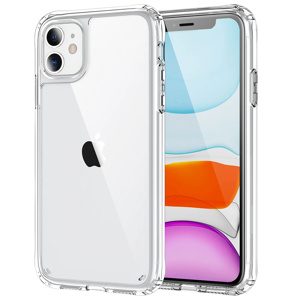 iphone 11 card case Hybrid Clear Phone Case For iPhone 13 11 Pro Max 12 Mini X XR XS 8 Plus 7 SE 2020 iPhone11 Acrylic Protective Cover Accessories iphone xr wallet case